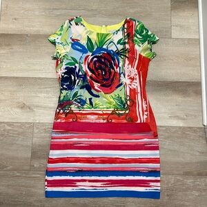 Signature by Robbie B Watercolor Dress Sz 8￼
